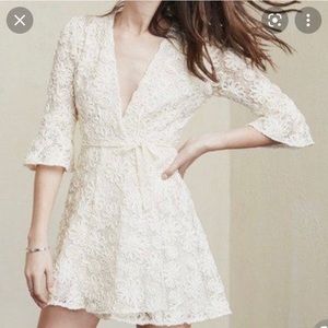 Reformation ivory lace Lianne dress